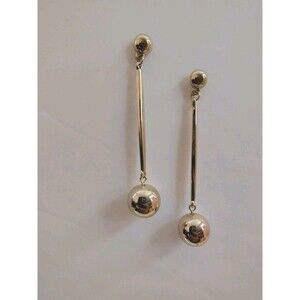 Daisy Fuentes Gold Tone Drop Ball Bar Earrings Fashion Jewelry Women